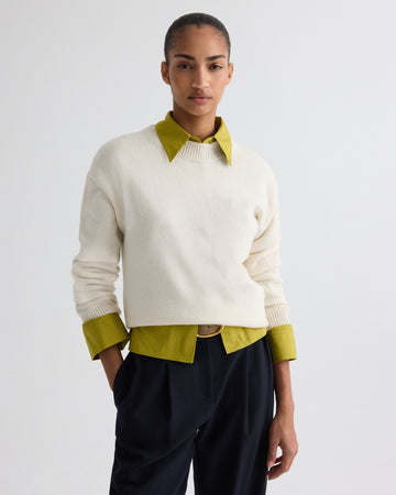 TWP Ivory Boy Crewneck Sweater in Italian Cashmere view 6