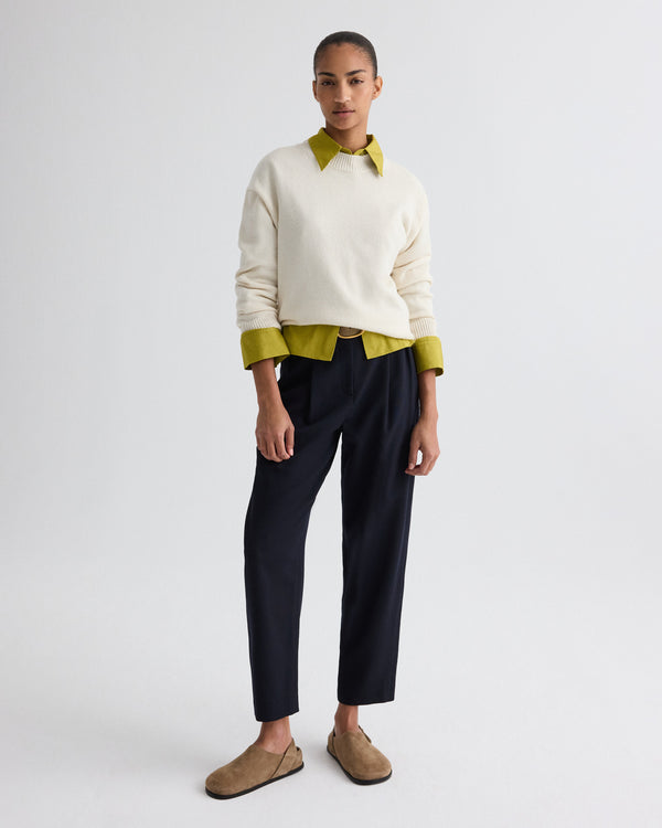 TWP Ivory Boy Crewneck Sweater in Italian Cashmere view 7