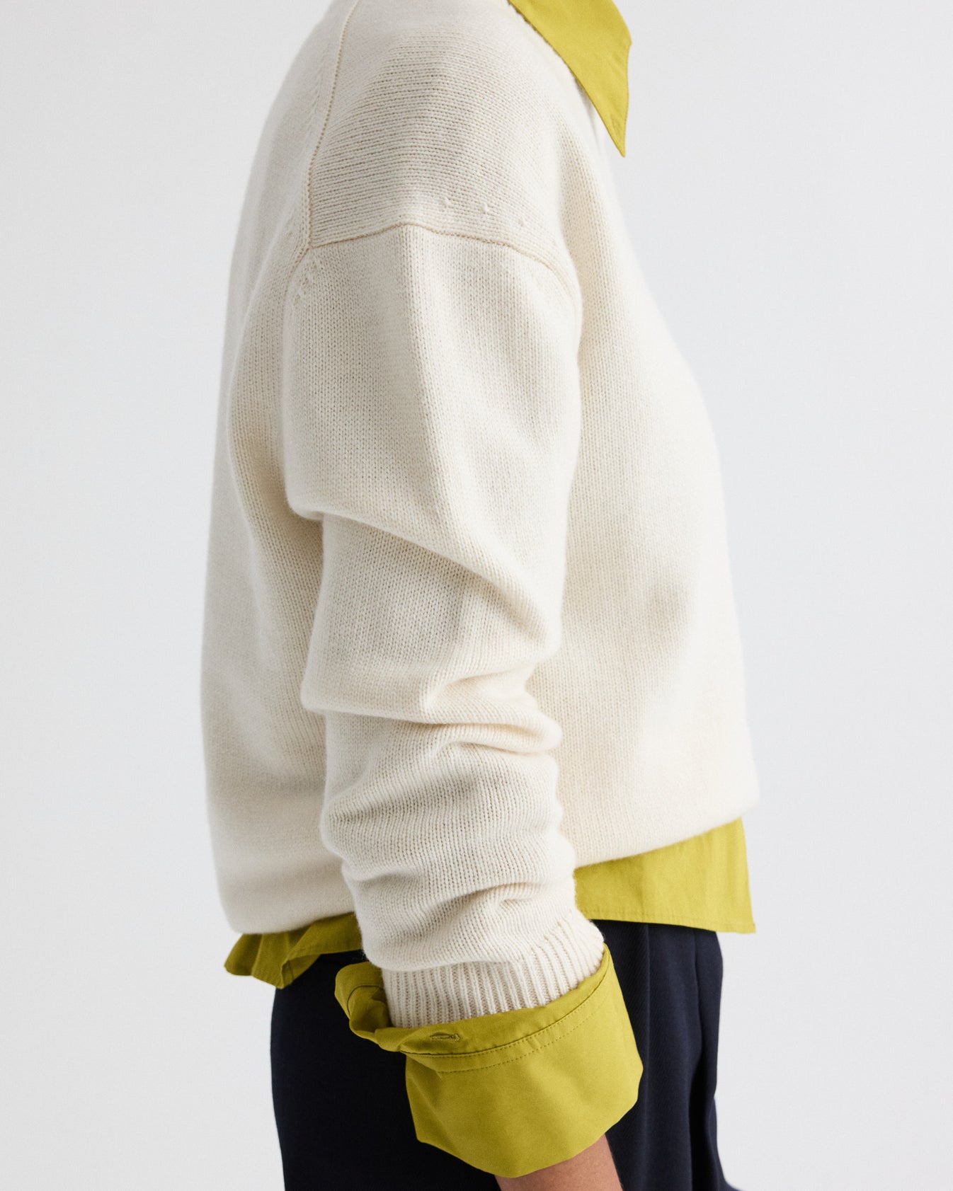 TWP Ivory Boy Crewneck Sweater in Italian Cashmere view 9