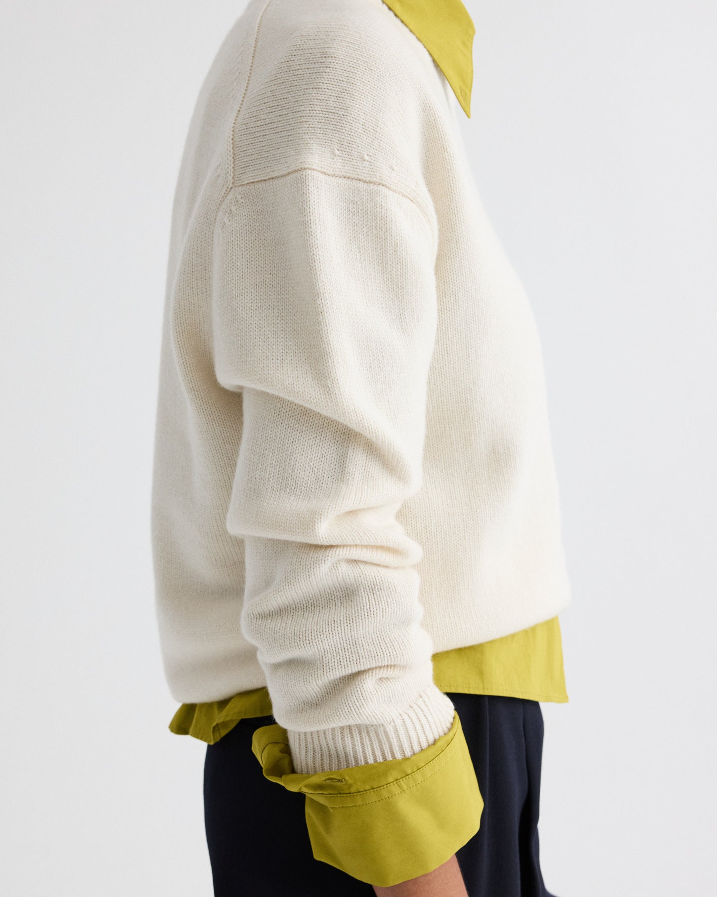 TWP Ivory Boy Crewneck Sweater in Italian Cashmere view 9