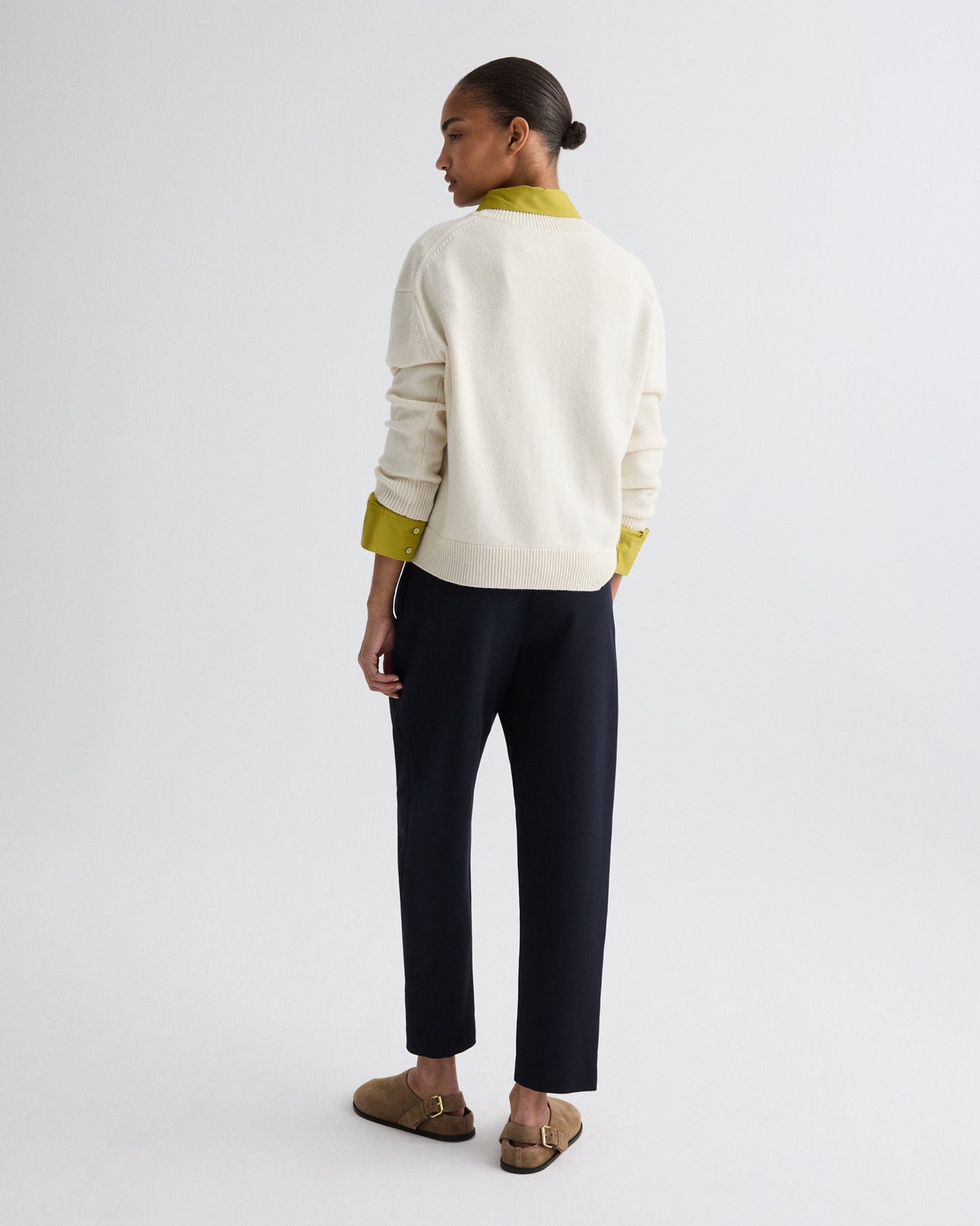 TWP Ivory Boy Crewneck Sweater in Italian Cashmere view 10