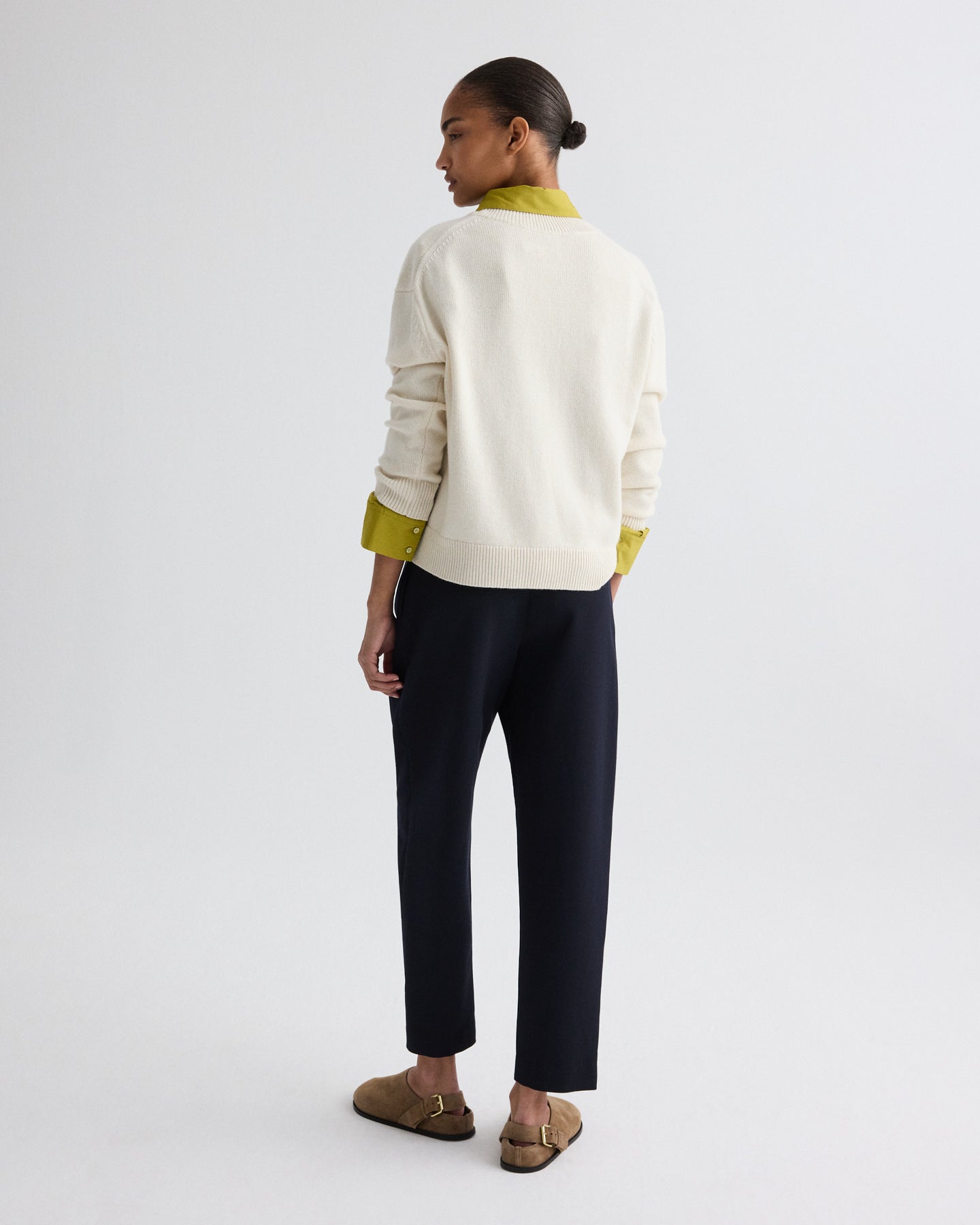 TWP Ivory Boy Crewneck Sweater in Italian Cashmere view 10