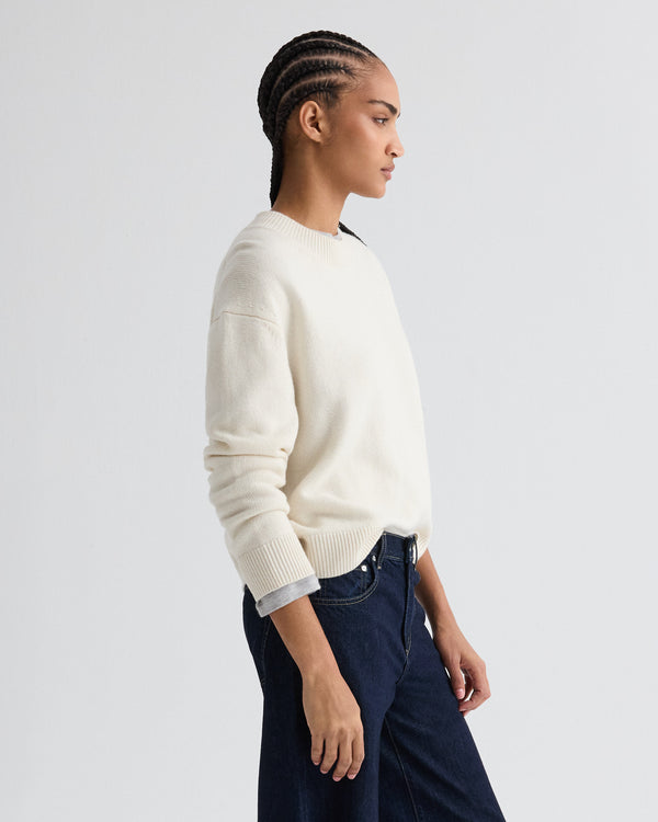 TWP Ivory Boy Crewneck Sweater in Italian Cashmere view 4