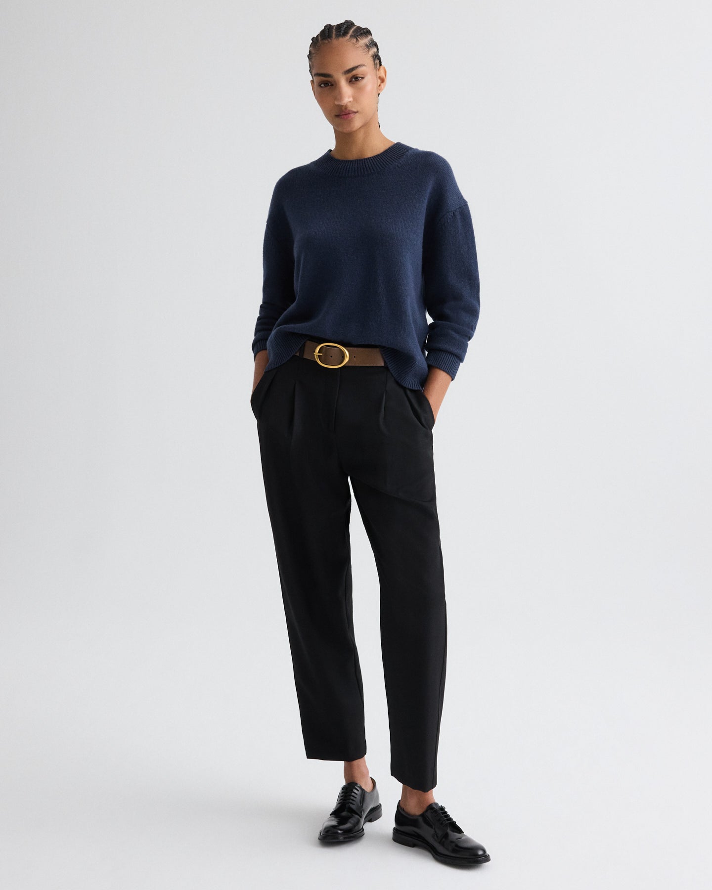 TWP Selvedge Boy Crewneck Sweater in Italian Cashmere view 4