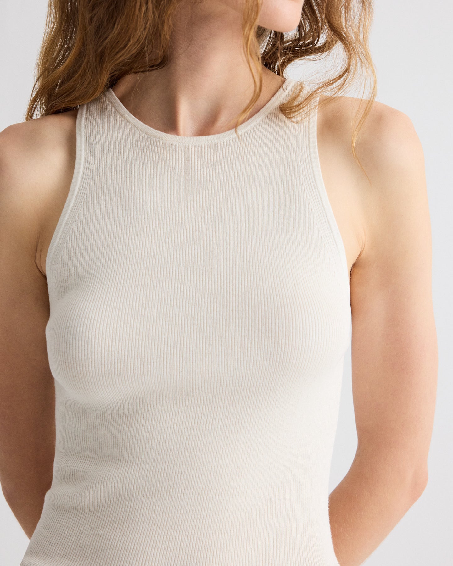 TWP Ivory Harbor Tank in Cotton Silk view 2
