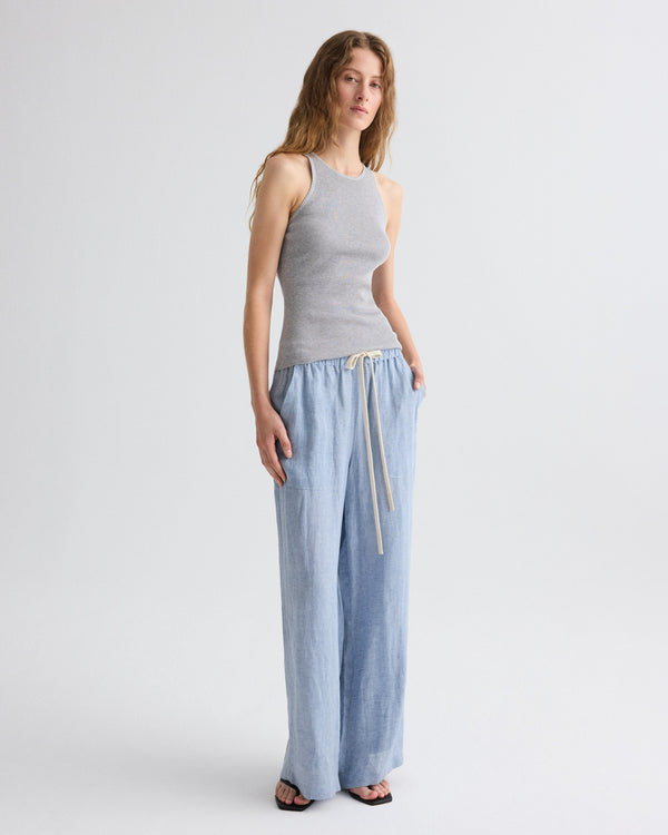 TWP Light indigo Main St. Pant in Delave Linen view 1