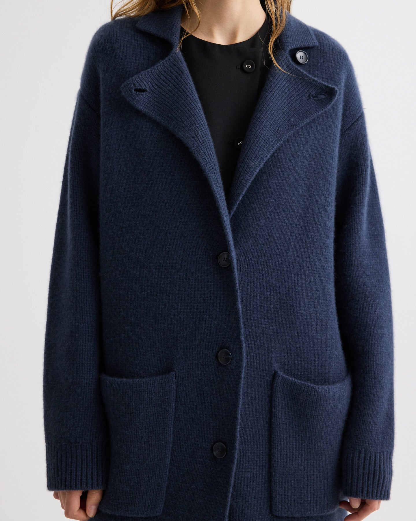 町田JAM購入　7万程度　old GPO or  navy coat Selvedge Sunday Morning Cardigan Coat in Italian Cashmere | TWP