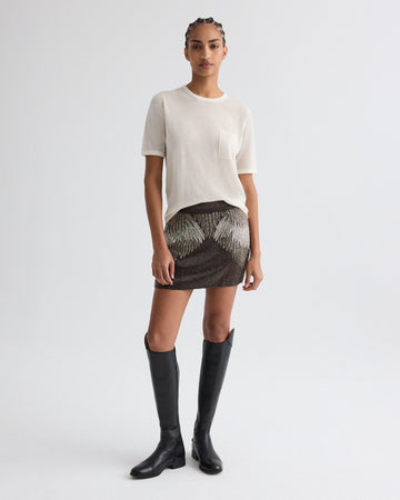 TWP Birch True Crewneck in Superfine Cashmere view 3