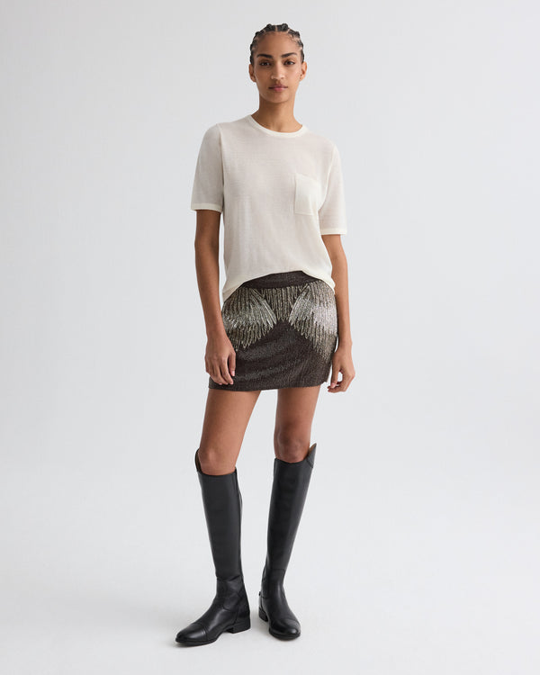 TWP Birch True Crewneck in Superfine Cashmere view 3