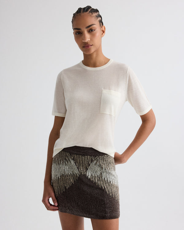 TWP Birch True Crewneck in Superfine Cashmere view 2