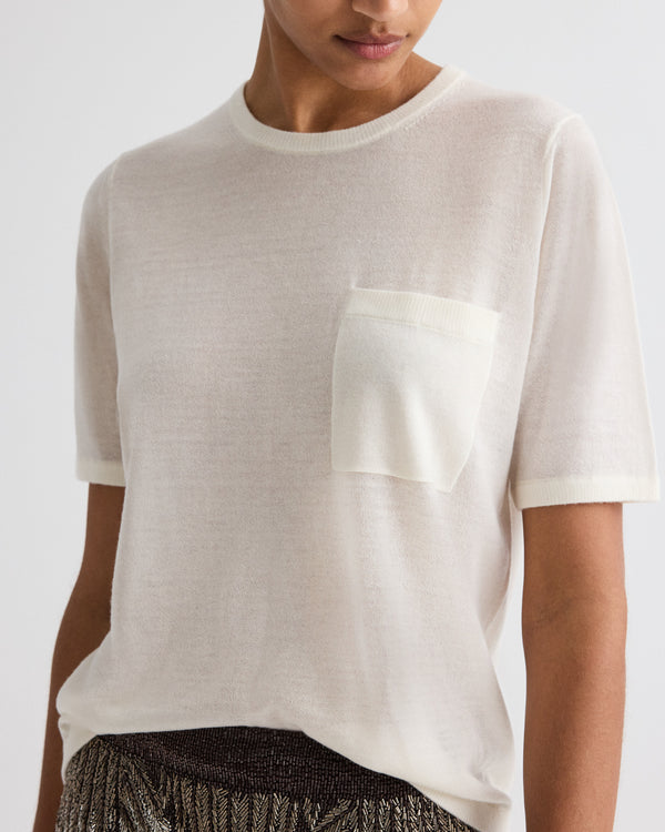 TWP Birch True Crewneck in Superfine Cashmere view 1