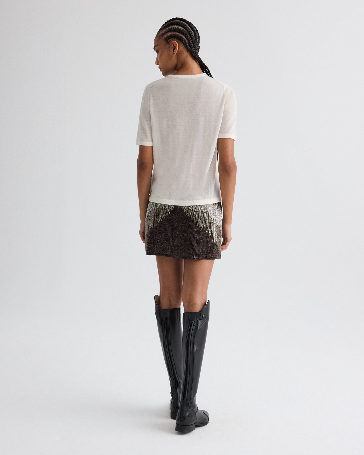 TWP Birch True Crewneck in Superfine Cashmere view 5