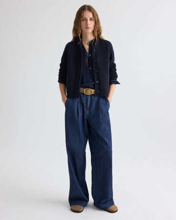 TWP Midnight Connor Cardigan in Cashmere view 1