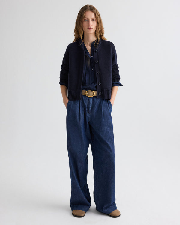 TWP Midnight Connor Cardigan in Cashmere view 1