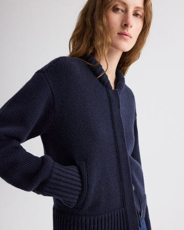 TWP Midnight Connor Cardigan in Cashmere view 3
