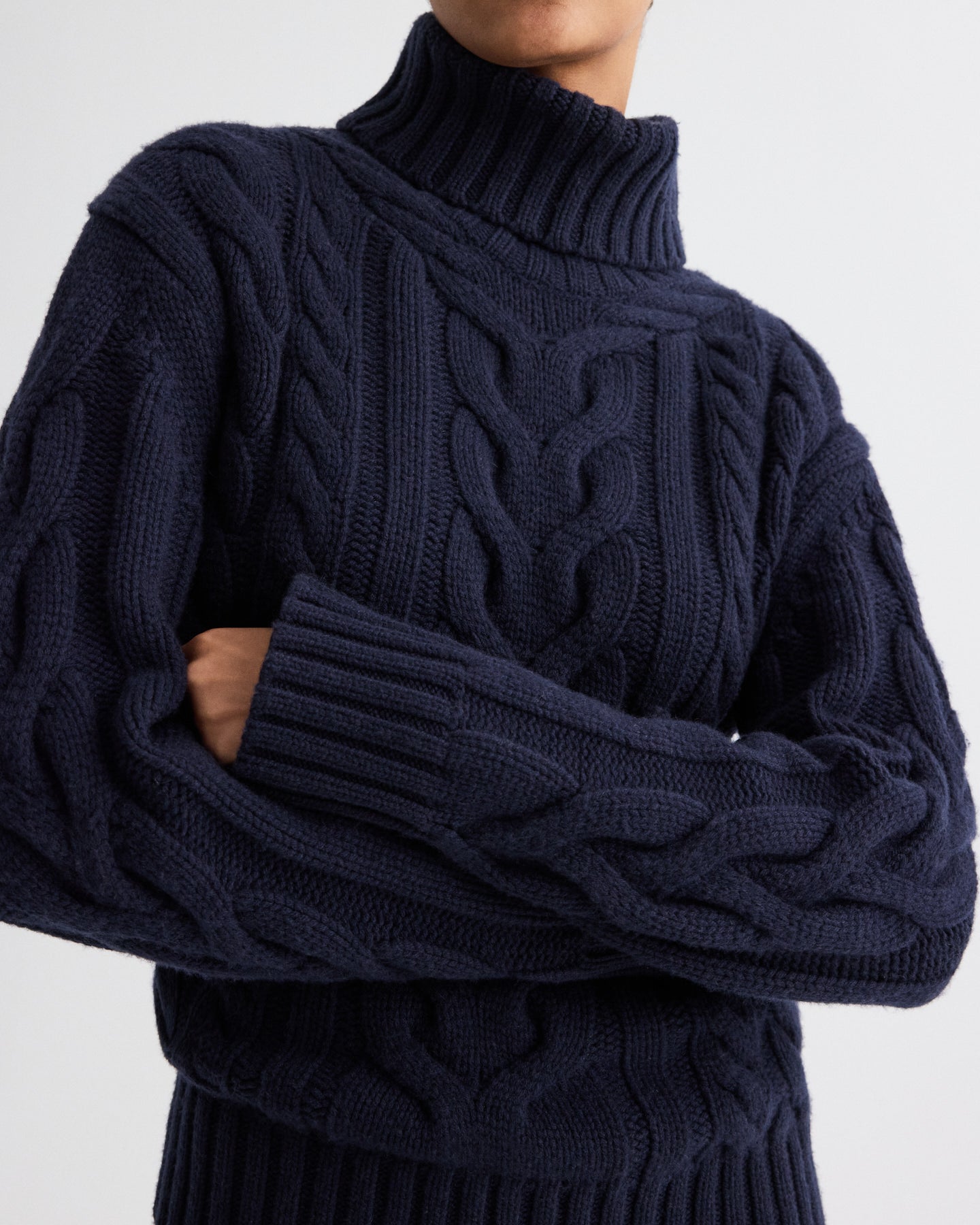 TWP Midnight Traveling T Neck Sweater in Italian Cashmere view 1