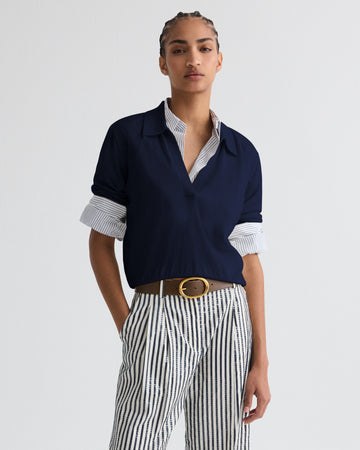 The Polo Sweater in Fine Wool Silk