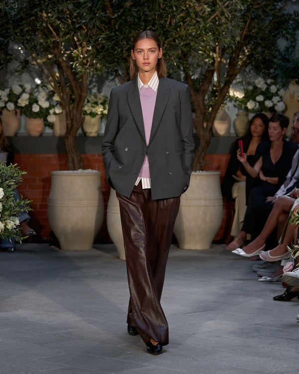 TWP Wine Sulli Pant in Paper Leather view 8