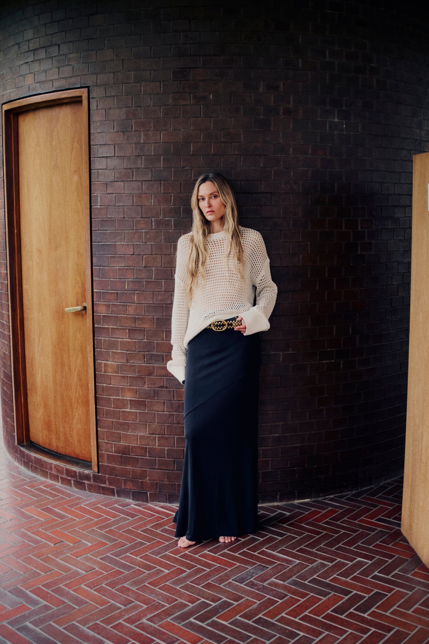 TWP Dark chocolate Dree Skirt in Evening Jersey view 1