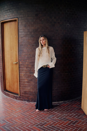 TWP Dark chocolate Dree Skirt in Evening Jersey view 1