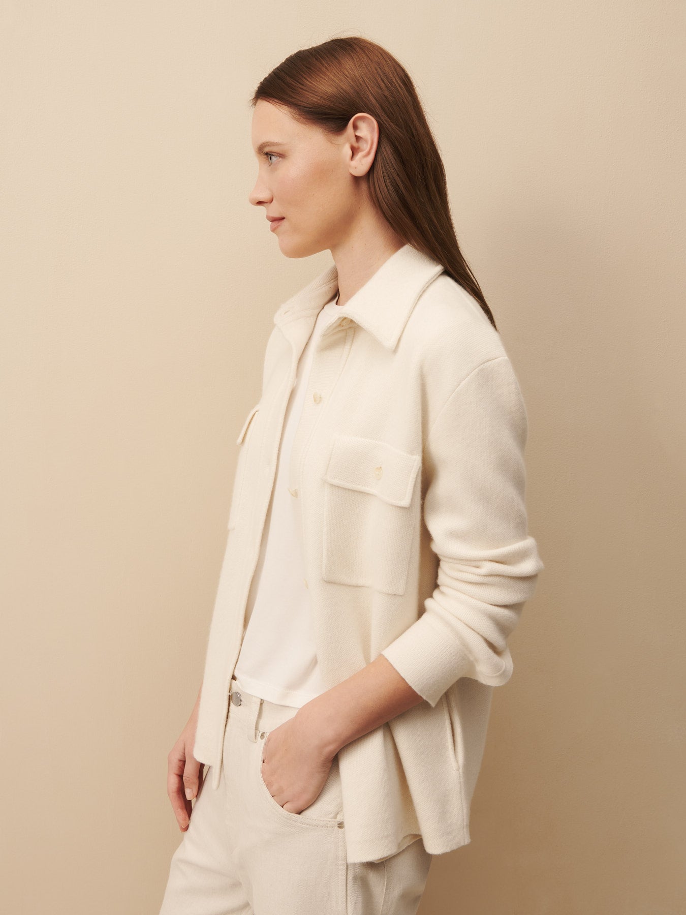 TWP Ivory Theo Jacket in Cashmere view 2