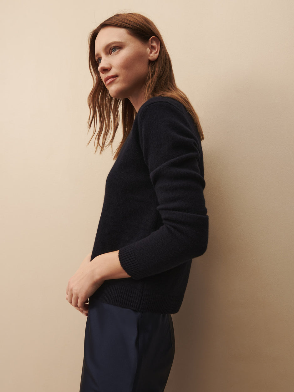 TWP Midnight Jill Crewneck Sweater in cashmere view 5