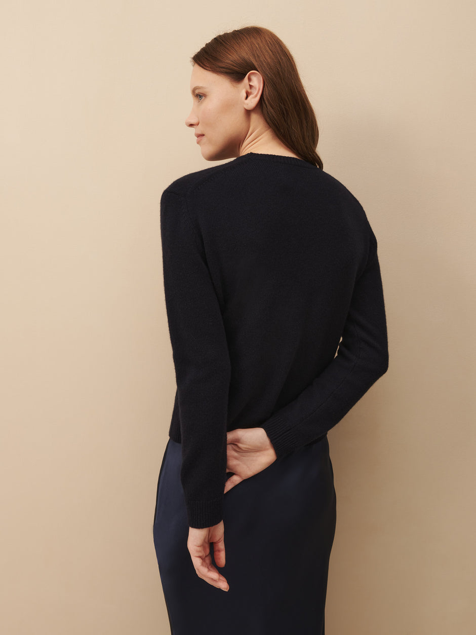 TWP Midnight Jill Crewneck Sweater in cashmere view 3