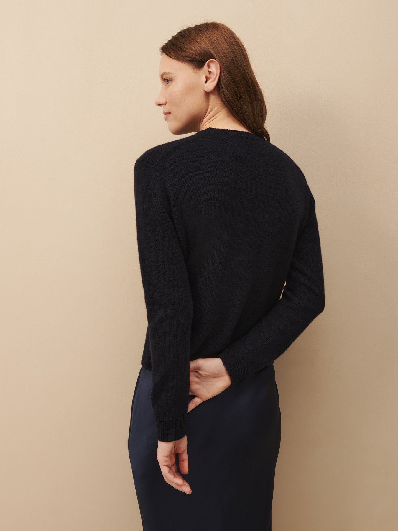 TWP Midnight Jill Crewneck Sweater in cashmere view 2