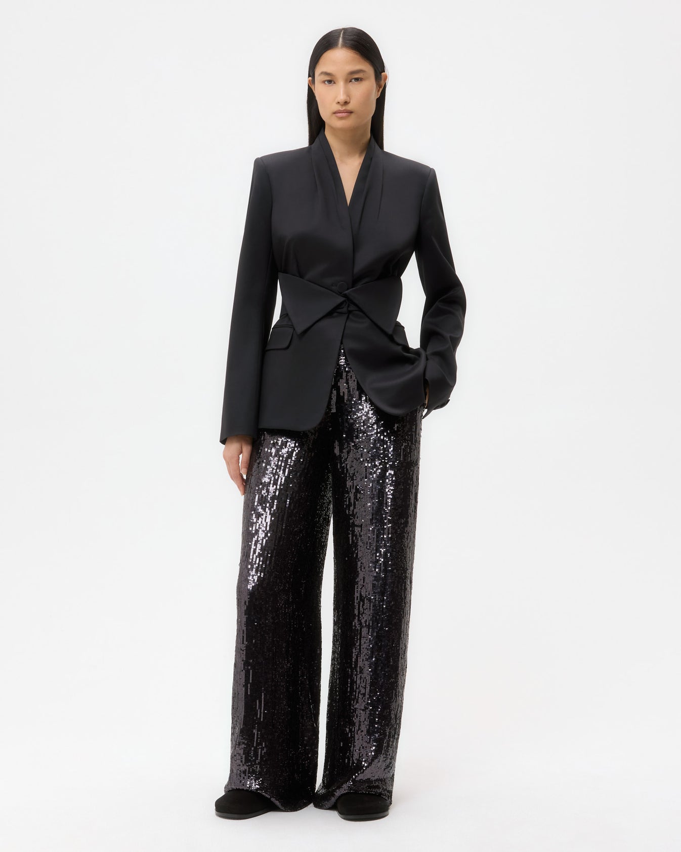 TWP Black After Five Blazer in Tux Wool Suiting view 3