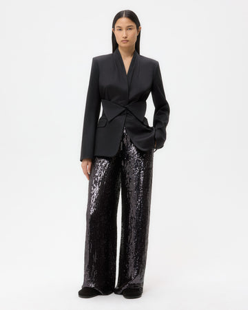 TWP Black After Five Blazer in Tux Wool Suiting view 3