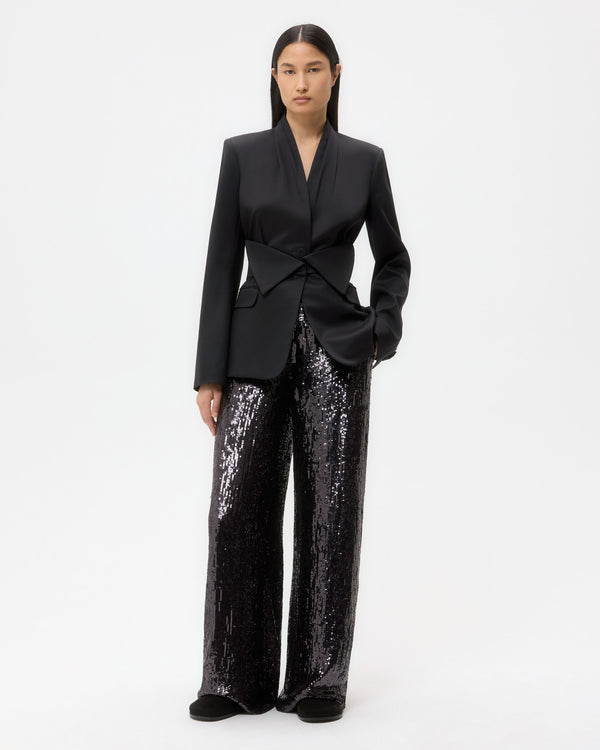 TWP Black After Five Blazer in Tux Wool Suiting view 3