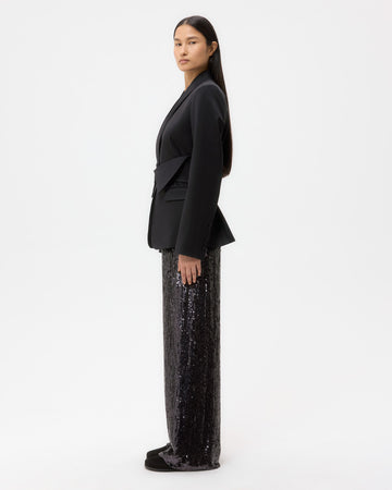 TWP Black After Five Blazer in Tux Wool Suiting view 4