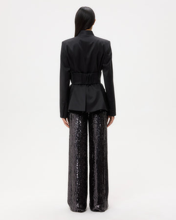 TWP Black After Five Blazer in Tux Wool Suiting view 5