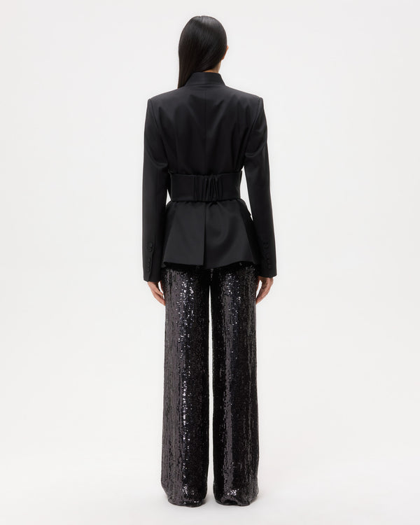 TWP Black After Five Blazer in Tux Wool Suiting view 5