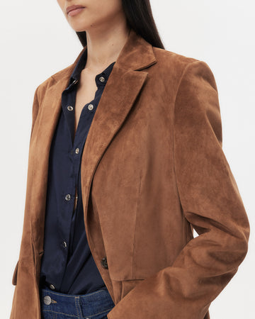 TWP Martora Jillian Blazer in Heavy Suede view 3