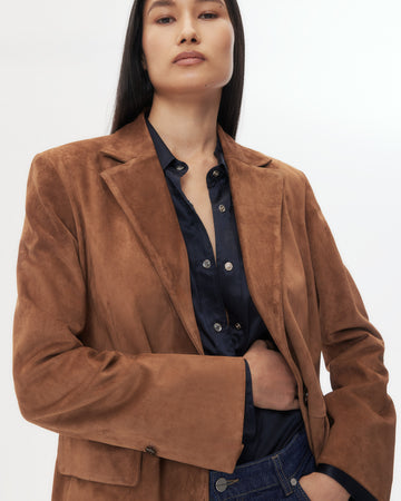 TWP Martora Jillian Blazer in Heavy Suede view 6
