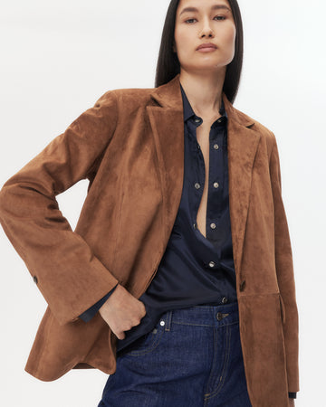 TWP Martora Jillian Blazer in Heavy Suede view 6