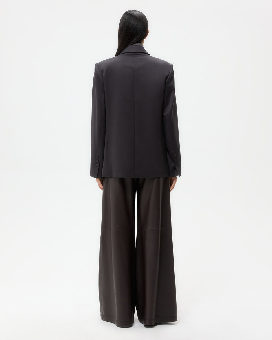 TWP Black Harper Blazer in Tux Wool Suiting view 5