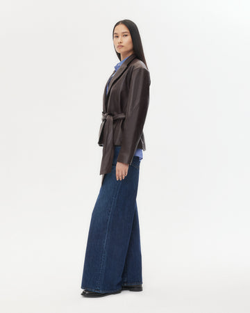 TWP Chocolate Andie Jacket in Leather view 4
