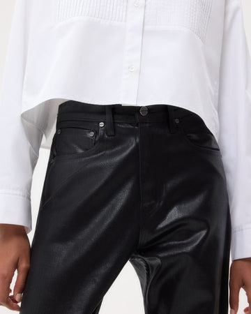 TWP Black Kent St. Jean in Coated Denim view 3