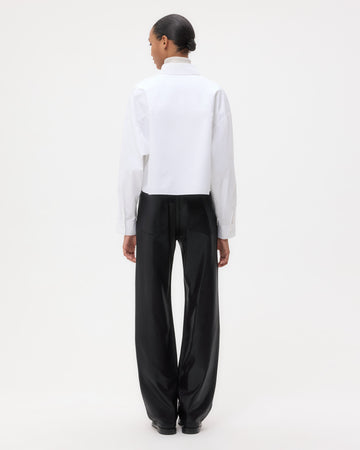 TWP Black Kent St. Jean in Coated Denim view 5