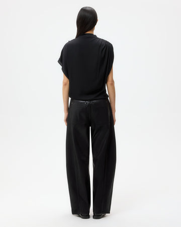 TWP Black Beryl Pant in Coated Denim view 5
