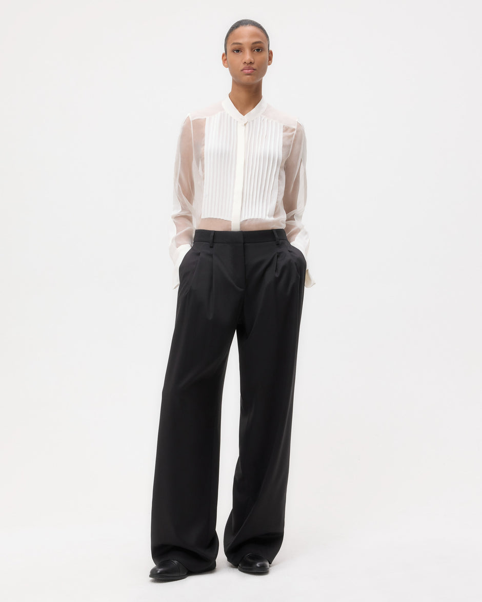 TWP Black Sulli Pant with Tux in Tux Wool Suiting view 4
