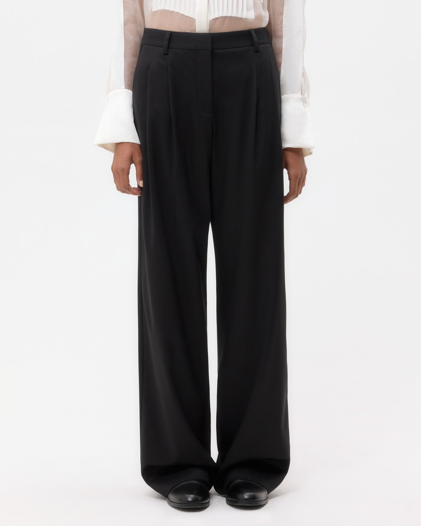 TWP Black Sulli Pant with Tux in Tux Wool Suiting view 2