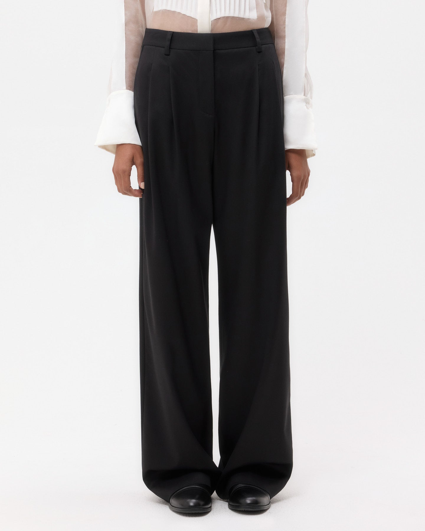 TWP Black Sulli Pant with Tux in Tux Wool Suiting view 2