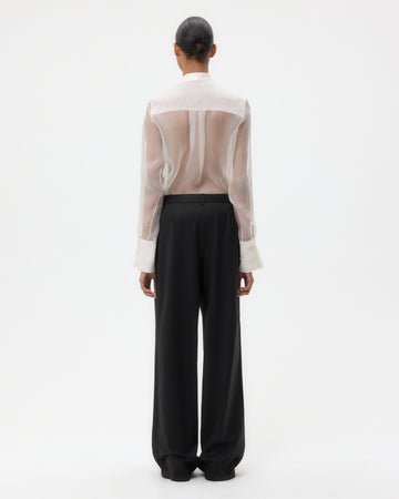 TWP Black Sulli Pant with Tux in Tux Wool Suiting view 6
