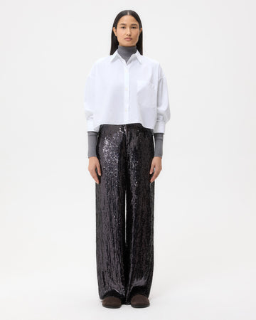 TWP Dark chocolate Adieu For Now Pant in Fishscale Sequins view 6