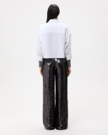 TWP Dark chocolate Adieu For Now Pant in Fishscale Sequins view 5
