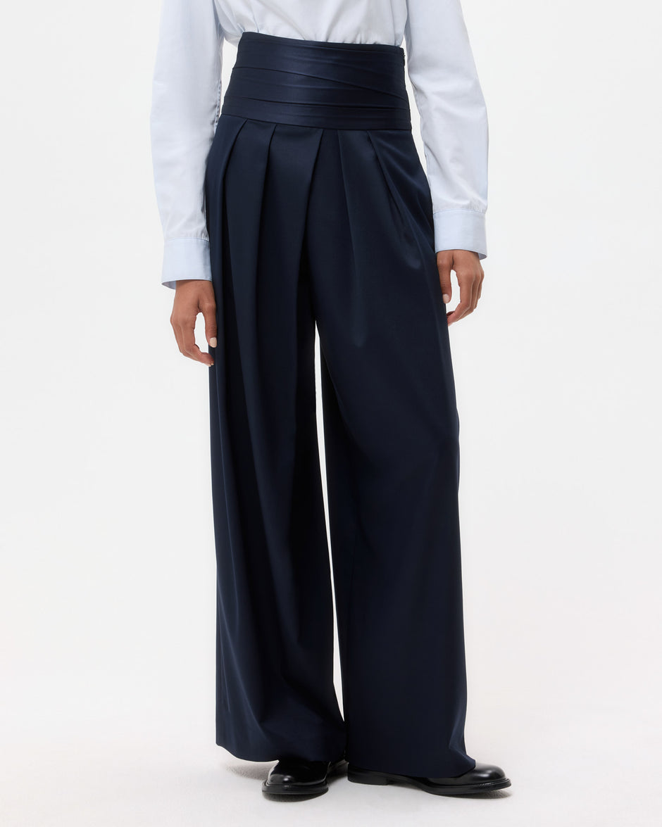 TWP Midnight Delancey St. Pant in Silk Finish Twill view 1