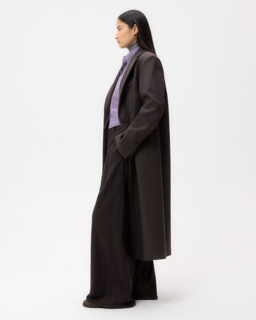 TWP Mustang melange Mattie Coat in Melange Twill Coating view 3